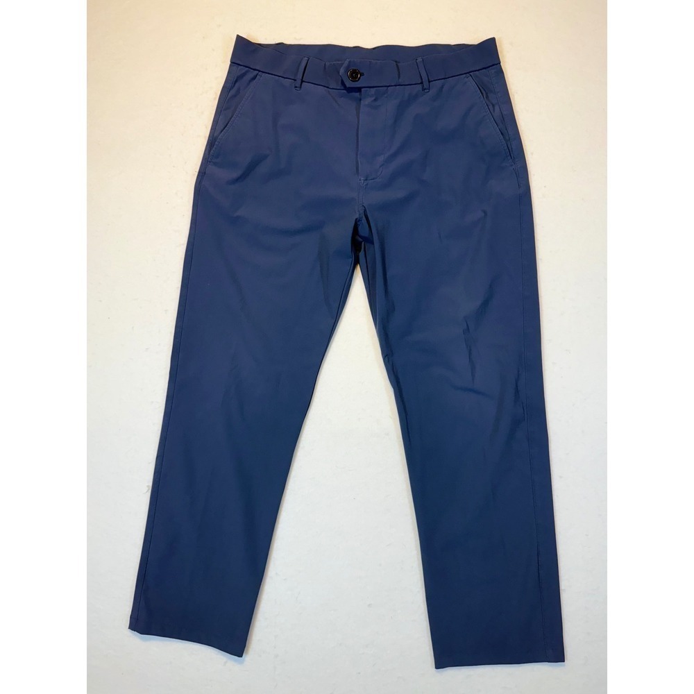 Greyson Mens Navy Blue Tech Pants Golf Dress Casual Lightweight Size 34x32